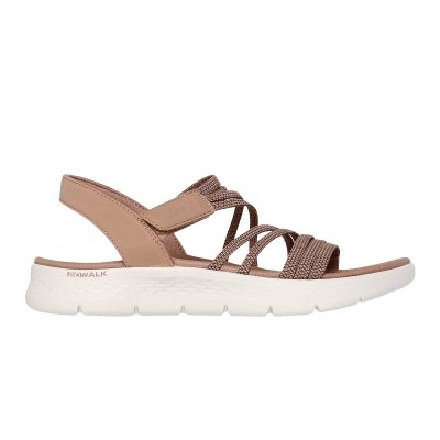 SKECHERS MULTI-STRAP GORE QUARTER STRAP 141473 TAN ΚΑΦΕ
