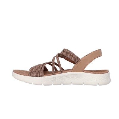 SKECHERS MULTI-STRAP GORE QUARTER STRAP 141473 TAN ΚΑΦΕ