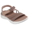 SKECHERS MULTI-STRAP GORE QUARTER STRAP 141473 TAN ΚΑΦΕ