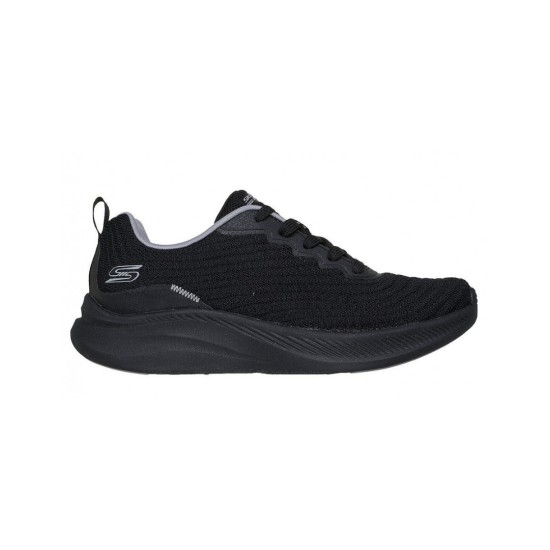 SKECHERS TEXTURED ENGINEERED KNIT LACE UP 117731 BBK ΜΑΥΡΟ