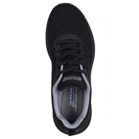 SKECHERS TEXTURED ENGINEERED KNIT LACE UP 117731 BBK ΜΑΥΡΟ
