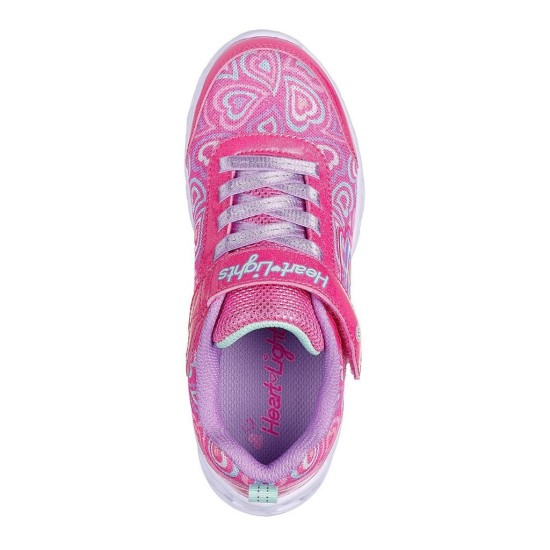 SKECHERS HEART LIGHTS K 303257L HPMT ΡΟΖ