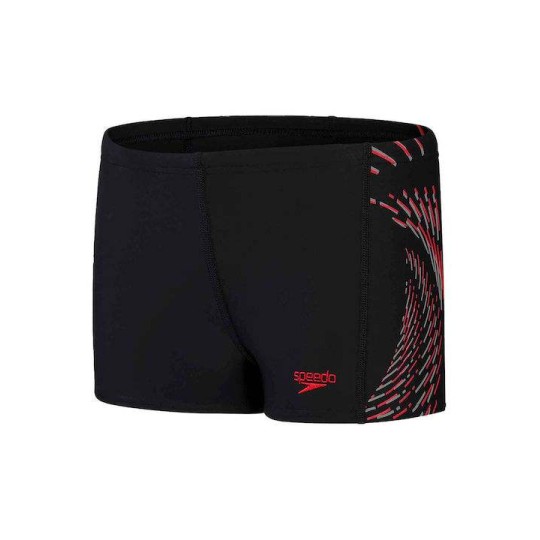 SPEEDO AQUASHORT 003169 14375J ΜΑΥΡΟ ΚΟΚΚΙΝΟ